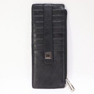 Lodis Black Julia Long Stacker Leather Card Holder